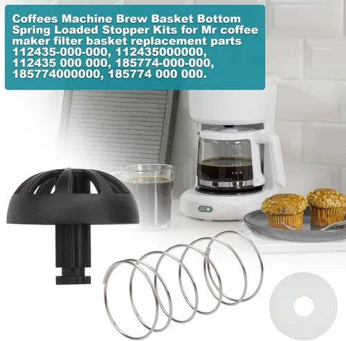 Vista 5 de Paquete de 2 kits de tapones de repuesto para máquina de café Mr. Coffee 185774-000-000 185774 000 000 112435-000-000 Hamilton 990117900 990237500