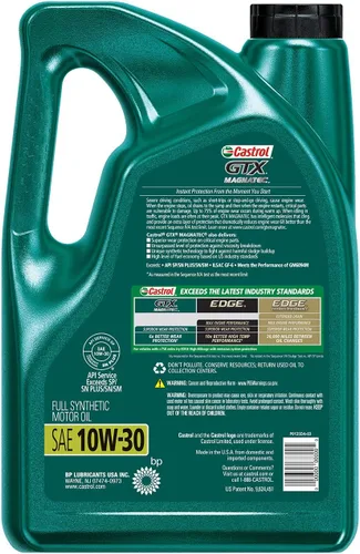 Vista 2 de Castrol 06450 GTX High Mileage 10W-30 -Aceite de motor sintético mezclado