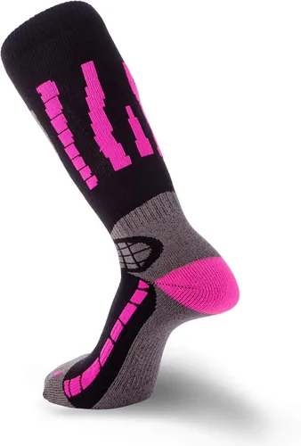 Vista 2 de Pure Athlete Calcetines de esquí para niños, calcetines de esquí de invierno OTC de lana merino para niños y niñas