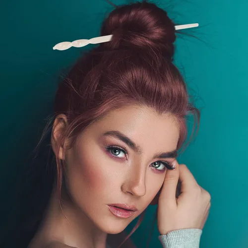 Vista 6 de Beaupretty Accesorios para el cabello de acetato de 2 piezas: palillos japoneses vintage de diseño giratorio para peinar