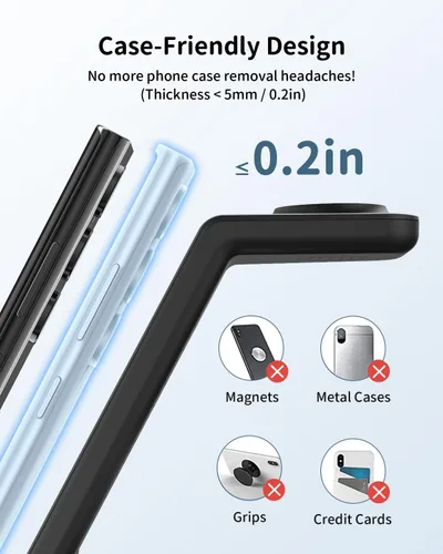 Vista 9 de Cargador inalámbrico para Samsung y Android: estación de carga JoyGeek 3 en 1 para S26/S25/S24/S23/S22/S21/S20/Note20/Z Fold&Flip, Galaxy