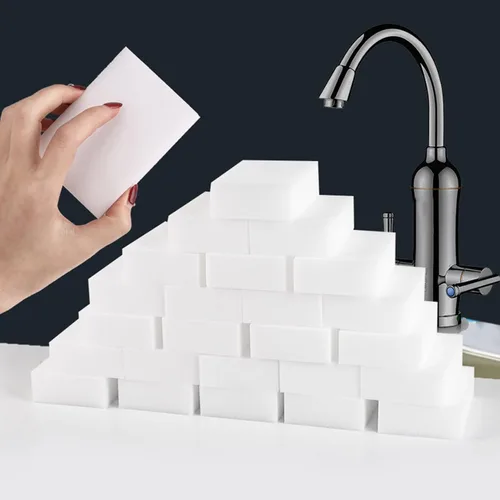 Vista 3 de Magic-Sponges - Borrador de limpieza, paquete de 100 almohadillas de espuma de melamina, esponja multifuncional para limpieza del hogar