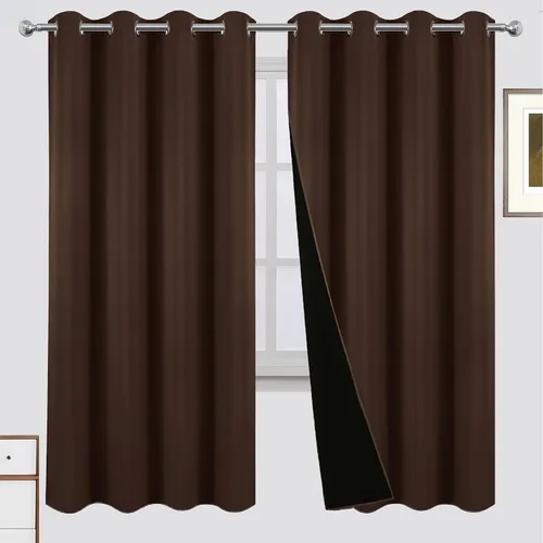 Vista 80 de LEMOMO Cortinas 100% opacas de 38 x 54 pulgadas, 2 paneles de oscurecimiento con aislamiento térmico para dormitorio