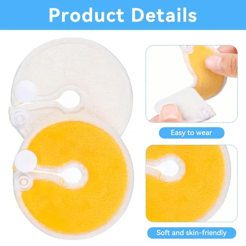 Vista 3 de Paquete de 36 tapas de botón para tubo G, suministros de tubo de alimentación, accesorios de tubo G, almohadillas de enfermería reutilizables