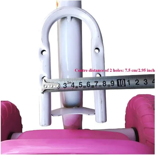 Vista 4 de Reemplazo de asiento de triciclo para niños pequeños con tornillos de montaje para niños, respaldo de triciclo, piezas de reparación para niños