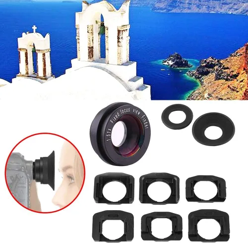 Vista 2 de Acouto 1.5X zoom visor ocular lupa para cámara DSLR 1.5X foco fijo visor ocular lupa accesorio ocular