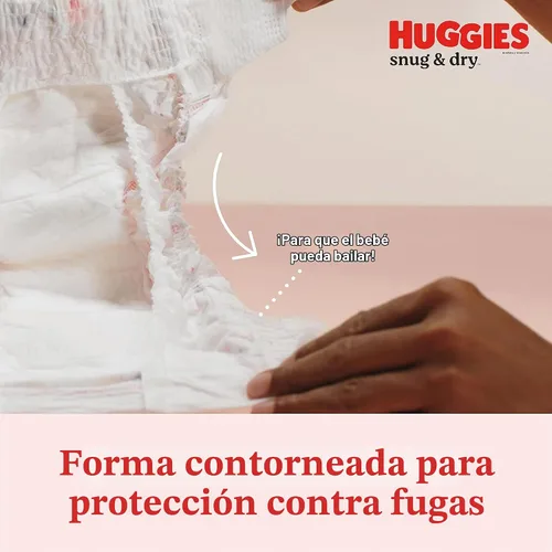 Vista 4 de Pañales para bebé Huggies Snug & Dry, tamaño recién nacido, 108
