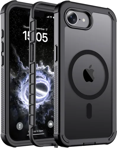 Vista 169 de Funda magnética para iPhone 17, protección resistente, color blanco antiguo