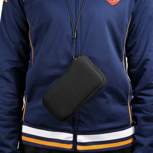 Vista 5 de Funda de neopreno para teléfono celular, suave, elástica, a prueba de golpes, funda cruzada con cordón para collar para iPhone 12 Pro Max XS
