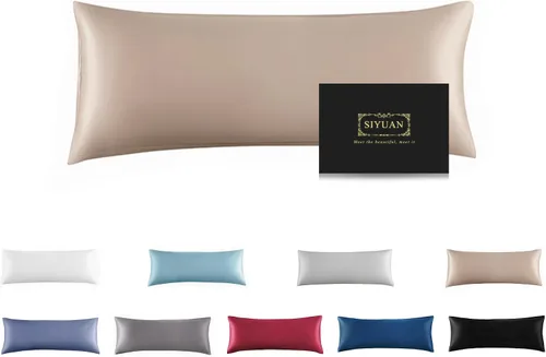 Vista 24 de Funda de almohada de seda de morera para cabello y piel - Funda de almohada de seda refrescante con cremallera oculta, de doble lado, suave
