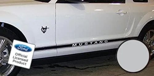Vista 10 de Adhesivos de rayas laterales para puerta de panel basculante para Ford Mustang Negro (brillo) - RJ - CB