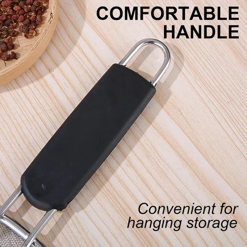 Vista 6 de Pantalla contra salpicaduras para sartén, protector de salpicaduras de grasa de acero inoxidable de 15 pulgadas con mango antideslizante, cubierta