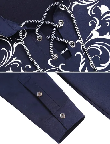 Vista 4 de Daupanzees Jacobite Ghillie Kilt - Camisa de manga larga para hombre