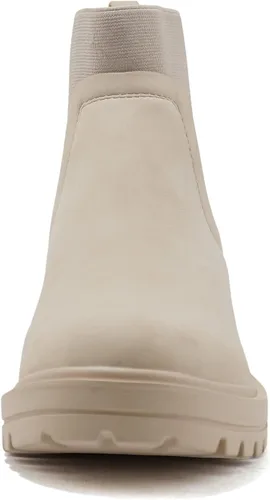 Vista 3 de Soda TAPER Botines de tacón bajo con suela de lengüeta para mujer, estilo Chelsea