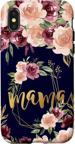 Vista 5 de Mama Floral New Mom Flower Print Pregnant Woman Watercolor Case for iPhone 17