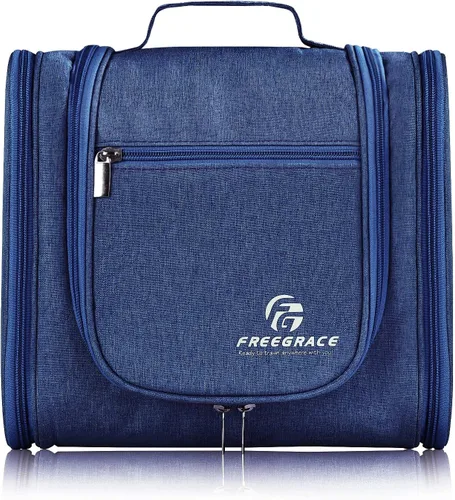 Vista 11 de Freegrace bolso para baño premium - organizador para viajes - gancho para colgar duradero - perfecto para accesorios, cosméticos, artículos