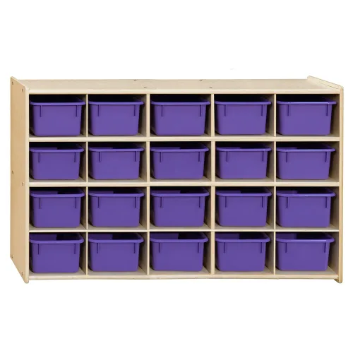 Vista 9 de Contender Estante preescolar Cubby para estante de almacenamiento de aula