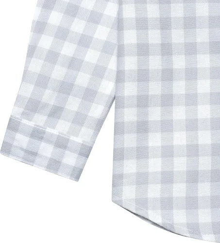 Vista 4 de Gerber Camisa de manga larga con botones a cuadros para bebés y niños pequeños