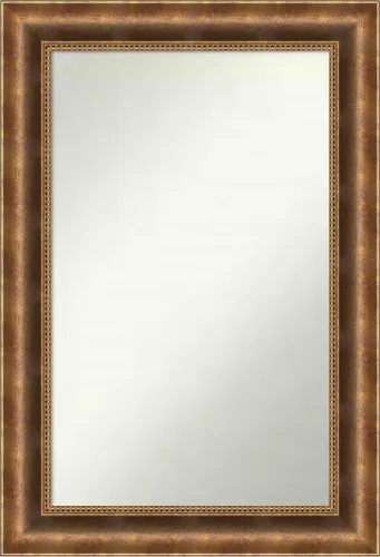 Vista 555 de Amanti Art Espejo de pared personalizado no biselado (25 x 25 pulgadas), marco de bronce acentuado, varios tamaños personalizados, espejo de baño