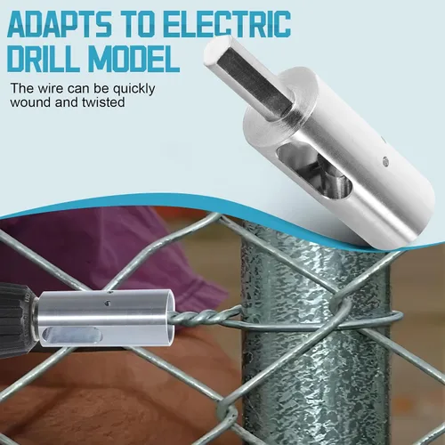 Vista 6 de EZ Twist Ties - Herramienta compatible con portabrocas de calibre 9, herramienta de fácil torsión de alambre, herramienta de valla torcida