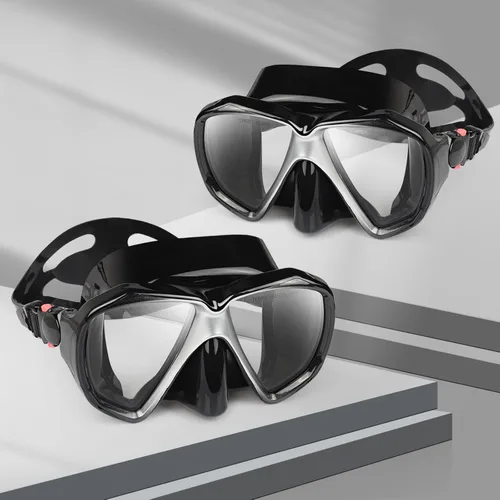 Vista 15 de Máscara de buceo panorámica HD para natación, gafas de buceo antivaho, máscara de buceo de vidrio templado, gafas de natación para adultos y jóvenes