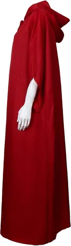 Vista 3 de PartyEver Handmaid - Disfraz de cosplay para mujer, vestido de capa roja, traje de fiesta de Halloween