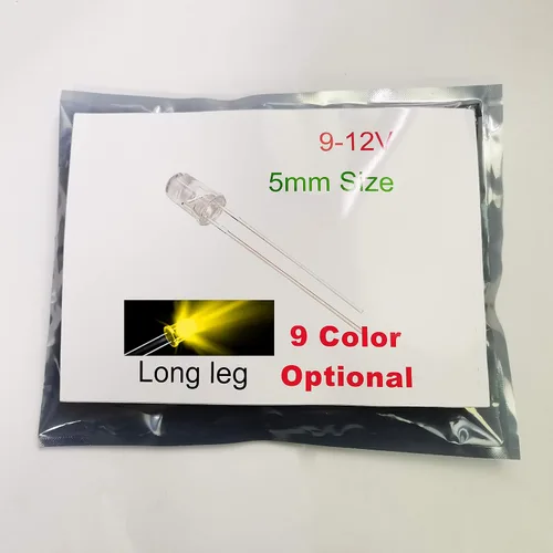 Vista 11 de 50 piezas 12 V 5 mm LED blanco 9 V - 12 V Diodos emisores de luz para grupo de instrumentos