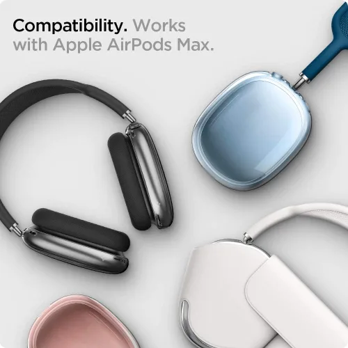 Vista 3 de Spigen Diseñada para AirPods Max y AirPods Max 2 (2020/2026) Ultra Hybrid Pro Clear Protector Protector Protector para los Oídos, transparente