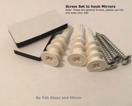 Vista 4 de Fab Glass and Mirror M-Wavy-HKS - Espejo de pared ondulado biselado sin marco con ganchos, 24 x 36 pulgadas