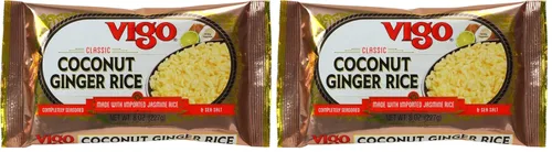 Vista 5 de Vigo Auténtico arroz de coco y jengibre, jazmín importado (jengibre de coco, 8 onzas (paquete de 1))