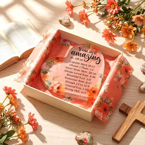 Vista 4 de Jetec Regalos de acrílico inspiradores de graduación para mujeres, ella, versículos cristianos de la Biblia 2026, regalos religiosos, decoración