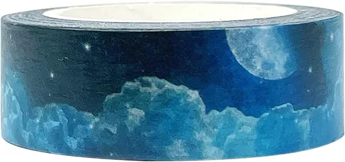 Vista 8 de allydrew Cinta adhesiva Washi de hermosos paisajes, 0.591 in x 16.4 ft, helechos tropicales