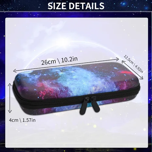 Vista 6 de Galaxy Carrying Case for Nintendo Switch, Portable Travel Cover Case with 10 Game Card Slots for Switch Console, Accessories with Protective Shell