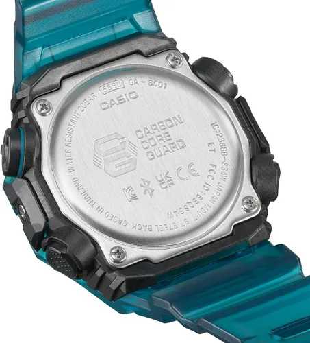 Vista 5 de Casio G-Shock GAB001G-2A - Reloj analógico digital para hombre, color verde claro, Transparente Verde, Toque