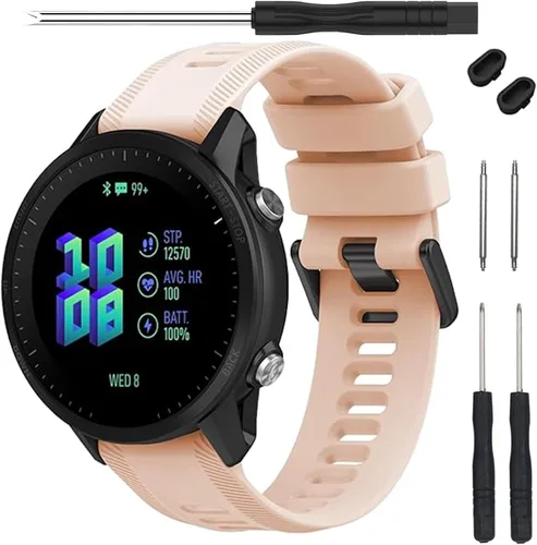 Vista 15 de Correa para reloj Garmin Forerunner 955 – Correa de repuesto de silicona suave para reloj inteligente 955 compatible con mujeres y hombres