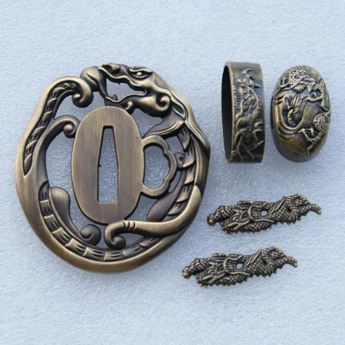 Vista 51 de Espada samurái japonesa KOSHIRAE – TSUBA FUCHI KASHIRA MENUKI 68-100