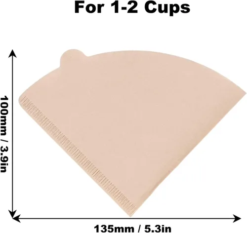 Vista 2 de 100 piezas de papel de filtro de café, polvo de café, papeles de pulpa de madera, colador para taza de filtro, olla de mano, goteo, para colgar