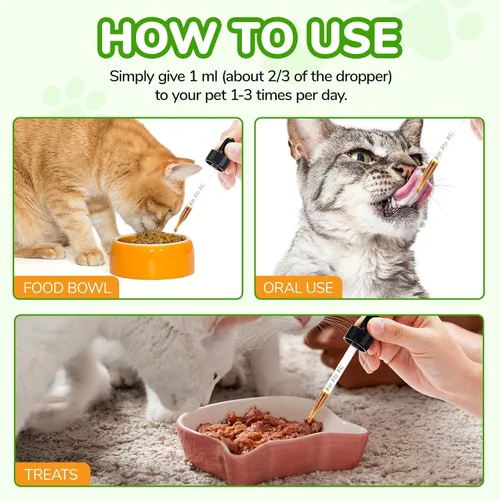 Vista 7 de Alivio del estreñimiento del gato, alivio del estreñimiento para gatos con 6 probióticos activos Promueve movimientos intestinales saludables
