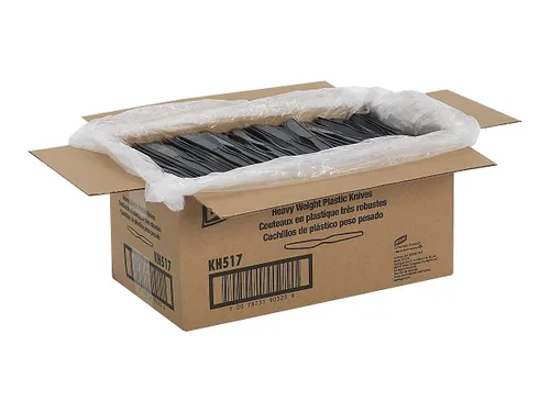 Vista 4 de GP PRO - Cuchillo de plástico de poliestireno pesado de 7.5 pulgadas Dixie (Georgia-Pacific); negro, KH517; (caja de 1,000)