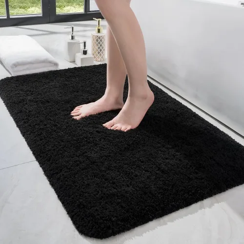 Vista 7 de LOCHAS Alfombra de baño de microfibra antideslizante de 36 x 24 pulgadas Gris