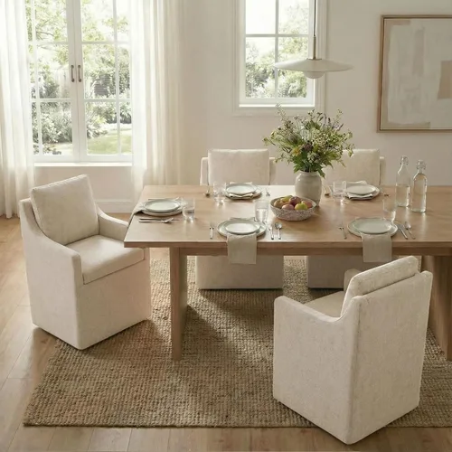 Vista 10 de KISLOT Juego de 1 sillas de comedor tapizadas con funda lavable