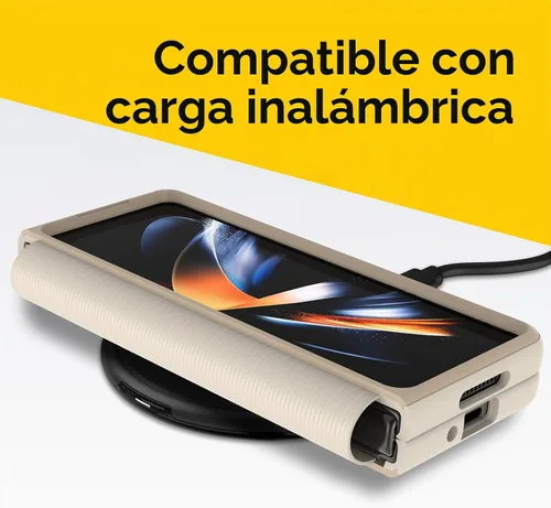 Vista 5 de OtterBox Symmetry Flex Series - Funda para Samsung Z FOLD4, diseño de Don't Even CHAI (marrón)