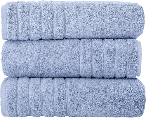 Vista 10 de Towels Beyond - Juego de toallas de lujo de 4 piezas, fabricadas con 100% algodón turco, altamente absorbentes y cómodas, incluye 2 toallas de baño