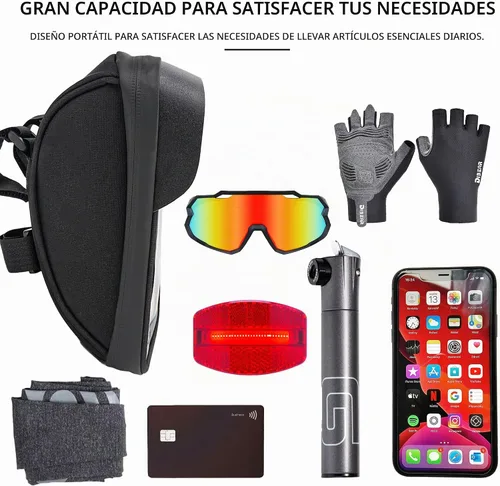 Vista 2 de Bolsa de soporte para teléfono de bicicleta, soporte impermeable para teléfono de bicicleta con pantalla táctil y visera solar, bolsa de teléfono