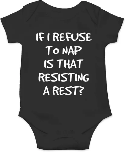 Vista 13 de CBTwear If I Nap Is That Resisting Baby Bodysuit Adorable Boy Girl Romper Ropa