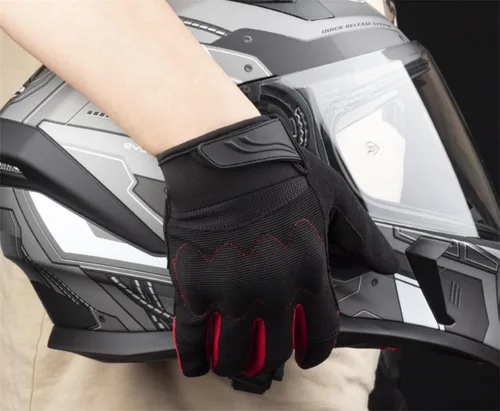 Vista 3 de EXCEREY Guantes de ciclismo, guantes de motocicleta para ATV MTB, pantalla táctil completa, guantes de carreras de bicicleta de montaña, deportes al