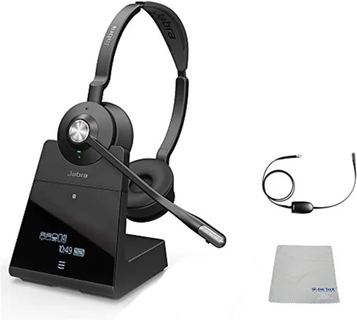 Vista 4 de Polycom - Auriculares inalámbricos compatibles con Jabra Engage 75 con adaptador EHS, 9555-583-125-PLY VVX y teléfonos de punto de sonido