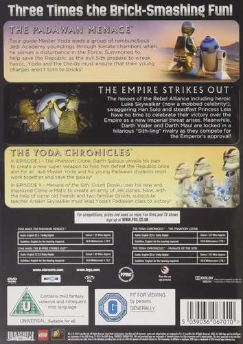 Vista 2 de Star Wars Lego - Padawan MenaceThe Empire Strikes outThe Yoda Chronicles DVD