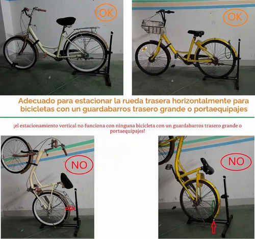 Vista 6 de Soporte de Bicicleta, Estante Vertical para Bicicletas en el Garaje, Estante que Ahorra Espacio con Ajuste para Garaje y Apartamento, Almacenamiento