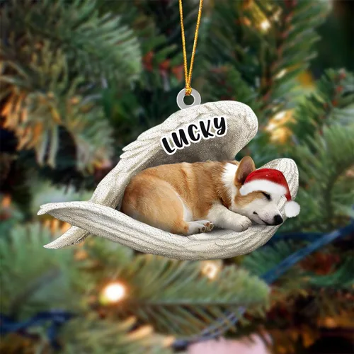 Vista 34 de Ángel durmiente de Afghan Hound para Navidad, adorno personalizado con el nombre del perro, adorno de Navidad personalizado para amantes de perros